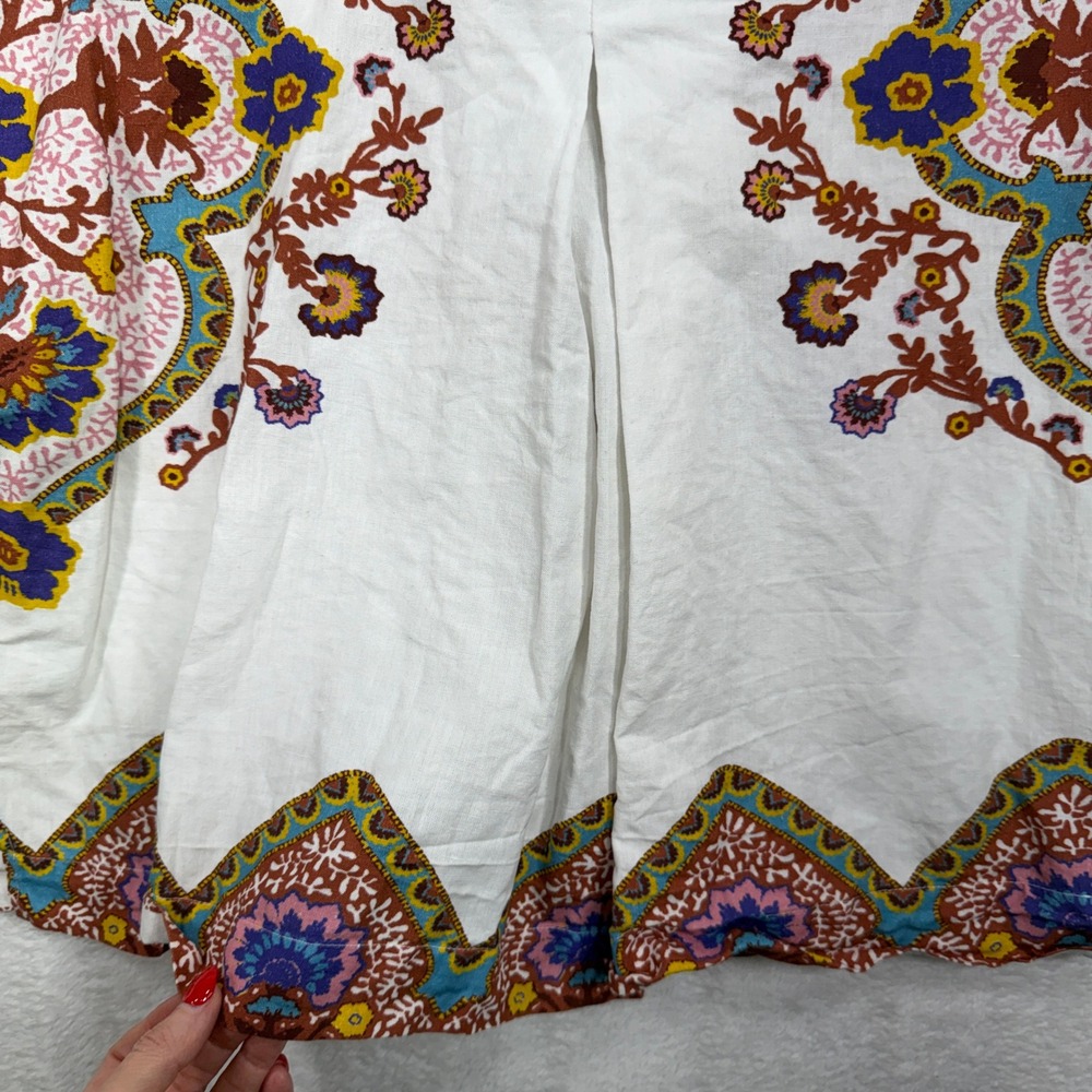 Cleobella Size M Jeni Blouse Top Lagos Print Button Down Cropped Boho Paisley - Picture 13 of 15